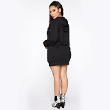 Solid Long Sleeve Hooded Warm Sweatshirt JLY-19264
