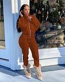Sweatshirt Coat Zip Up Jacket Pants Joggers Set NIK-265