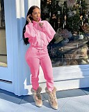 Sweatshirt Coat Zip Up Jacket Pants Joggers Set NIK-265