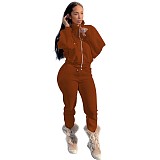 Sweatshirt Coat Zip Up Jacket Pants Joggers Set NIK-265
