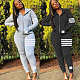 Hooded Zip Jacket Sportswear Pencil Pants Set ABL-3118