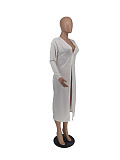Single-breasted Long Sleeve Cardigan Coat ZAND-31178