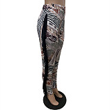 Print Tassel Bodycon Long Pants LSD-81077