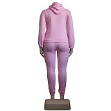 Plus Size 5XL Fleece-lined Hoodies and Pants 2 Pieces Suit YS-8839