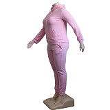 Plus Size 5XL Fleece-lined Hoodies and Pants 2 Pieces Suit YS-8839