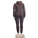 Plus Size 5XL Fleece-lined Hoodies and Pants 2 Pieces Suit YS-8839