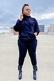 Plus Size 5XL Fleece-lined Hoodies and Pants 2 Pieces Suit YS-8839