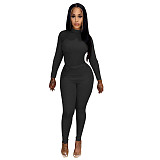 Knitted Long Sleeve T Shirt Legging Pants Set FOS-8114