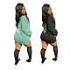 Letter Print Pocket Pullover Hooded Sweatshirt Dress SD-20134