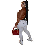 Casual PU Faux Leather Motorcycle Chic Jackets LSD-82466