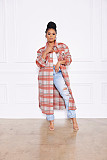 Classic Check Single-breasted Long Woolen Coat YS-8847