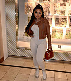 Casual PU Faux Leather Motorcycle Chic Jackets LSD-82466