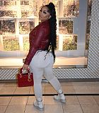 Casual PU Faux Leather Motorcycle Chic Jackets LSD-82466