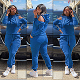 Off Shoulder Hoodies Sweatshirt+Cago Pants Outfits AIL-189
