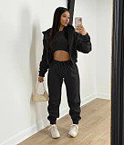 Hooded Zipper Outerwear Pants Tracksuit 3 Piece Sets TK-6209