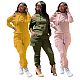 Off Shoulder Hoodies Sweatshirt+Cago Pants Outfits AIL-189