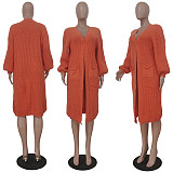 Solid Color Long Sleeve Casual Knitted Sweater Cardigan TR-1185