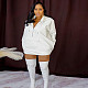 Plus Size Zip Long Sleeve Hooded Loose Sweatshirt JLY-19268