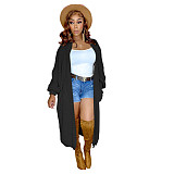 Solid Color Long Sleeve Casual Knitted Sweater Cardigan TR-1185
