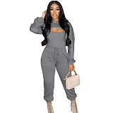 Long Sleeve Crop Top And Camis And Pants Sets GLS-10078