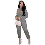 Long Sleeve Crop Top And Camis And Pants Sets GLS-10078