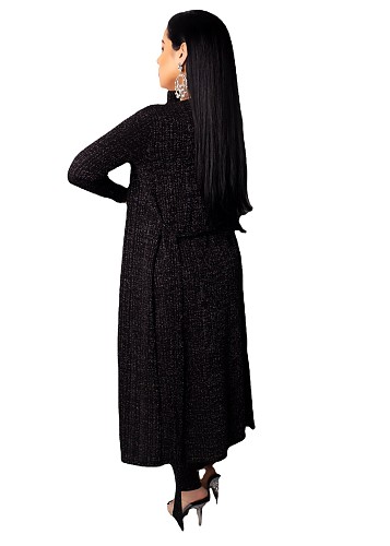 Long Sleeve Cardigan With Chest Wrapped And Pant Set OSM-4522