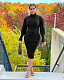 Black Knitted Long Sleeve Turtleneck Pullover Dress BGN-221