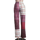Color Block Print Sportswear Jogger Sweatpant YS-8846