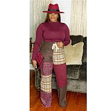 Color Block Print Sportswear Jogger Sweatpant YS-8846