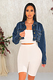 Long Sleeve Streetwear Ripped Hole Denim Jackets LX-3522