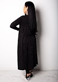 Long Sleeve Cardigan With Chest Wrapped And Pant Set OSM-4522
