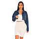 Long Sleeve Streetwear Ripped Hole Denim Jackets LX-3522