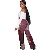 Color Block Print Sportswear Jogger Sweatpant YS-8846