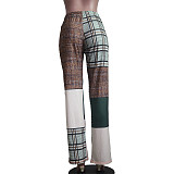 Color Block Print Sportswear Jogger Sweatpant YS-8846