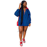 Long Sleeve Zip Stand Collar Waterproof Dress WSY-5919