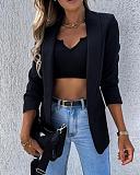 All-match Printed Long Sleeve Slim Blazers Jackets HX-1150