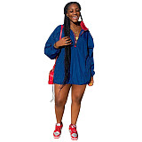 Long Sleeve Zip Stand Collar Waterproof Dress WSY-5919