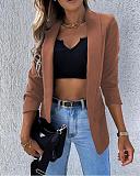 All-match Printed Long Sleeve Slim Blazers Jackets HX-1150