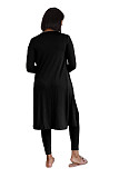 Ribbed Long Cardigan Crop Top and Pants 3 Piece Set FSX-314