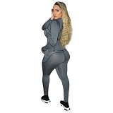 Yoga Fitness Zip Jacket Jogger Pants Sweatsuit MEM-88410