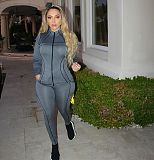 Yoga Fitness Zip Jacket Jogger Pants Sweatsuit MEM-88410