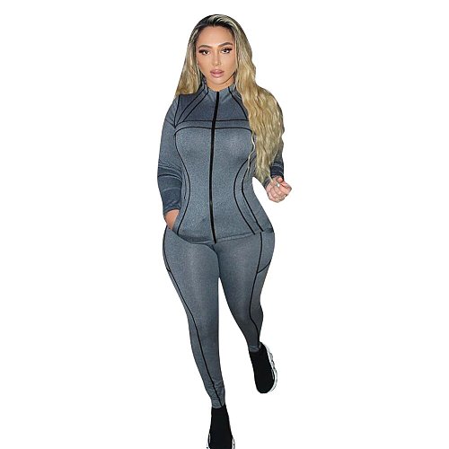 Yoga Fitness Zip Jacket Jogger Pants Sweatsuit MEM-88410