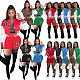 Street Letter Patchwork Baseball Jacket And Shorts Suit NM-8393