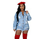 Ripped Fringed Single-breasted Denim Jacket LX-3521