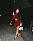 Long Sleeve Crop Top Pleated Skirt Two Piece Set WSM-5279