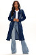 Single-breasted Ripped Long Sleeve Denim Coat LX-3523