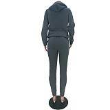 Long Sleeve Hooded Sweatshirt Pants Two Piece Set MDF-5271