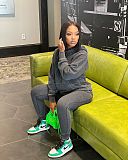 Long Sleeve Hooded Sweatshirt Pants Two Piece Set MDF-5271