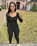 Solid Casual Skinny Long Sleeve One Piece Jumpsuits FSL-187