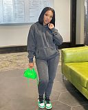 Long Sleeve Hooded Sweatshirt Pants Two Piece Set MDF-5271